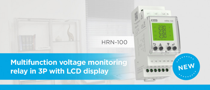 Multifunction voltage monitoring relay in 3P with LCD display photo